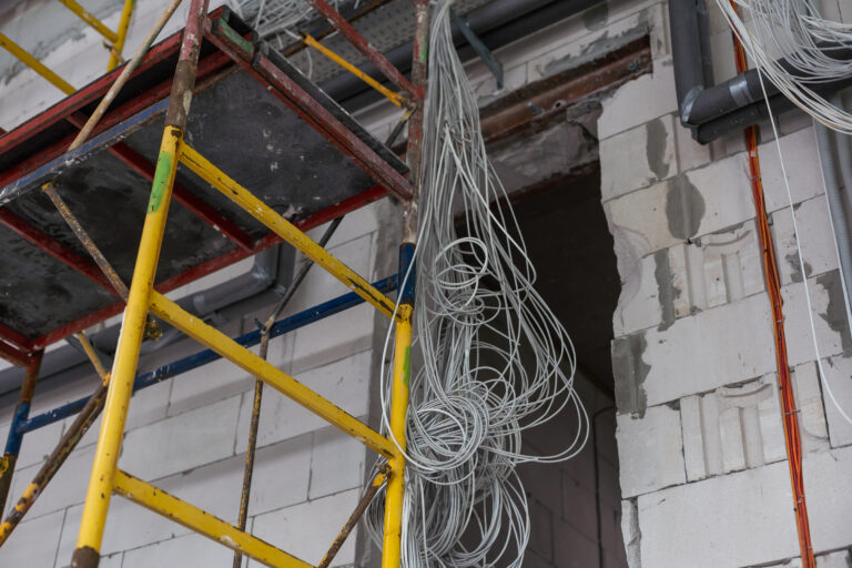 Electrical wiring work of housing construction